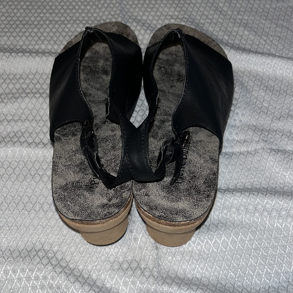 Pierre Dumas | Black Marbled Hester Wedge Peep-Toe Sandal - Women - Picture 12 of 12